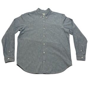 Gap Chambray Long Sleeve Button Down Cotton Shirt Men’s Size 2X Indigo